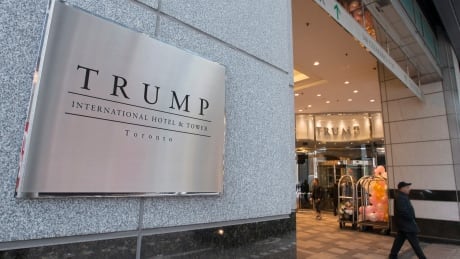The entrance to the Trump International Hotel and Tower is shown in Toronto, Wednesday, Dec.9, 2015. T Toronto Trump Tower 20151209