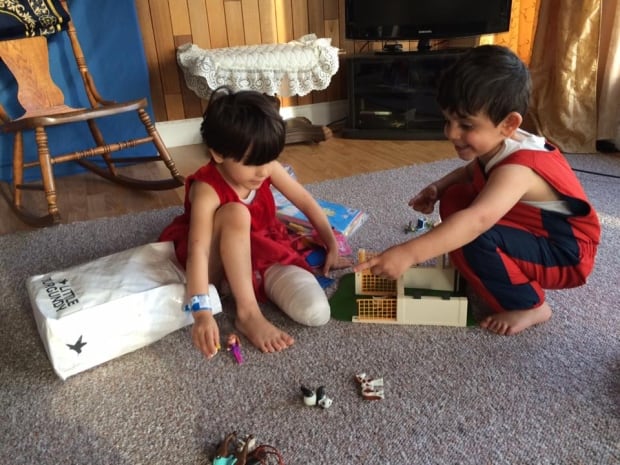 Syrian child at home on Haida Gwaii