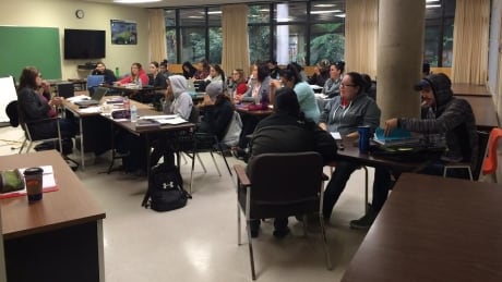 Students attending a class at NORTEP. nortep
