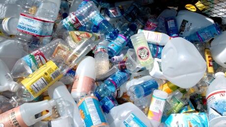 A variety of plastic bottles in a bin at a recycling center in Portland, Ore., Thursday, May 24, 2007. A measure to add plastic bottles of water and flavored water to Oregon's landmark bottle deposit law won approval Thursday in the Oregon House. Bottle Bill