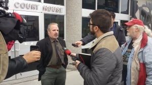 John McFadden outside courthouse