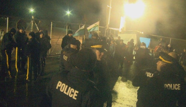 Police at Muskrat Falls Protest