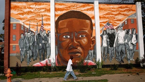 Shadow of Charm City - Freddie Gray mural