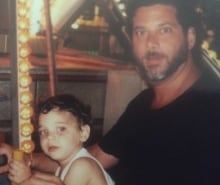 Grant Irving with his dad.