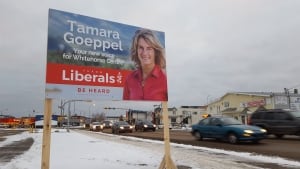 Yukon election sign