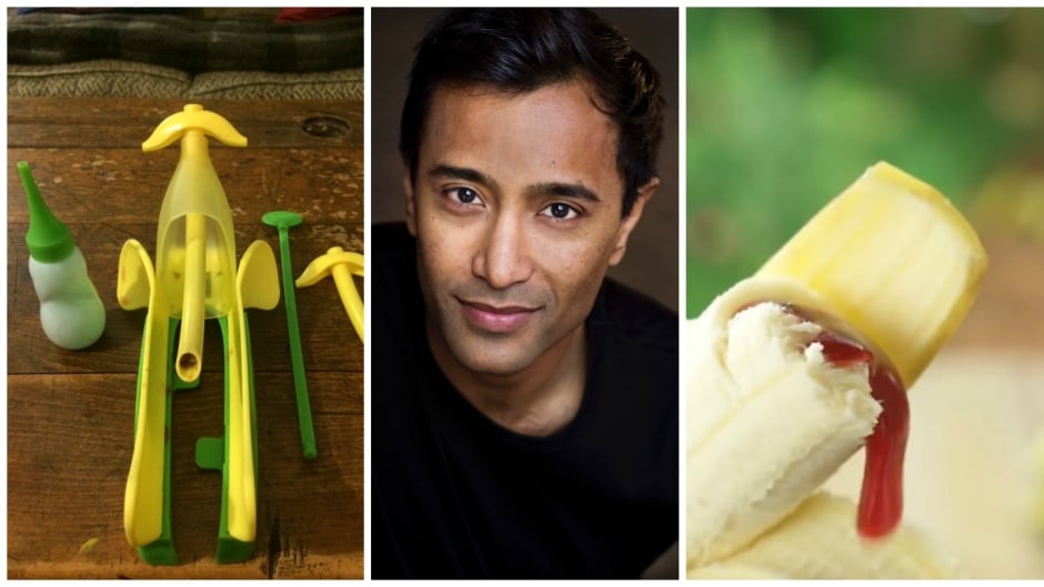 Kitchen gadget reviewer Rhik Samadder says using the Banana Surprise Yumstation is "a very messy, sticky, horrifying affair."