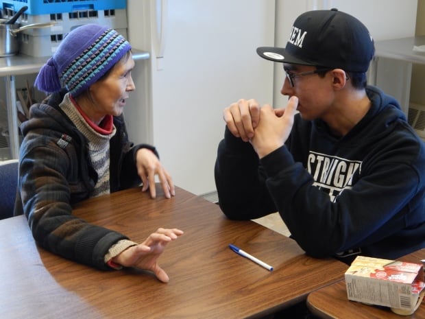 Susan Ukpatiku and Christian Tagoona