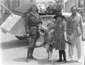 Aloha Wanderwell with Mary Pickford and Douglas Fairbanks