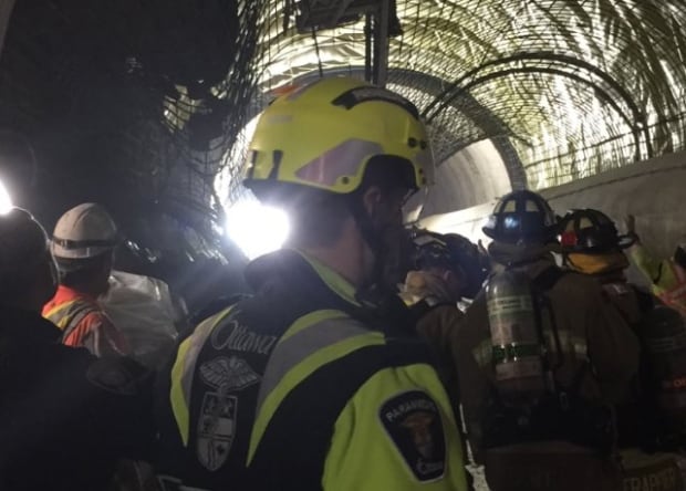 lrt light rail tunnel collapse emergency crews