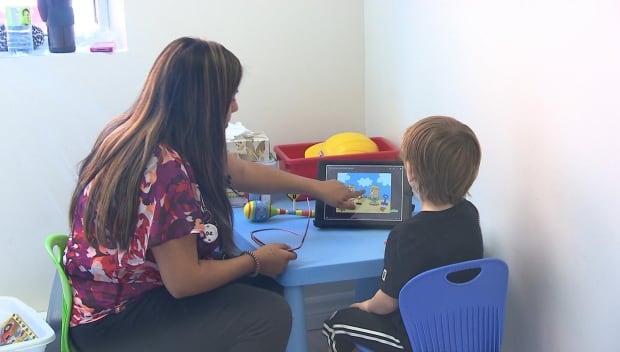 Child receiving ABA therapy