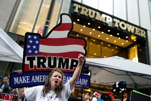 Trump Tower Supporters — New York — Oct. 8, 2016