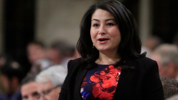 Minister of Democratic Institutions Mayam Monsef stands in the House of Commons during question period in Ottawa on Thursday, Nov. 24, 2016.
