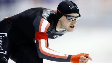 Canada’s Vincent De Haitre, pictured above at a race last year, gave Canada its first win of the season in World Cup long track speed skating in Astana, Kazakhstan on Saturday. de-haitre-vincent-121215