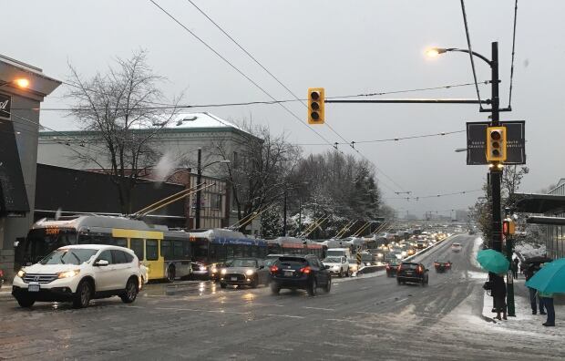Granville street bus lineup