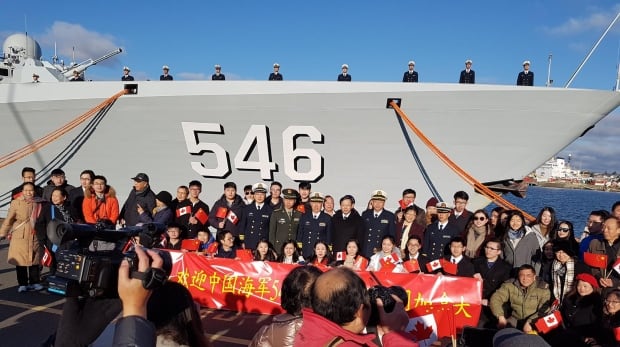 Chinese navy ship in Victoria