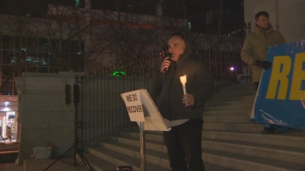 Giuseppe Ganchi organizer Recovery vigil Vancouver 17 Dec 2016
