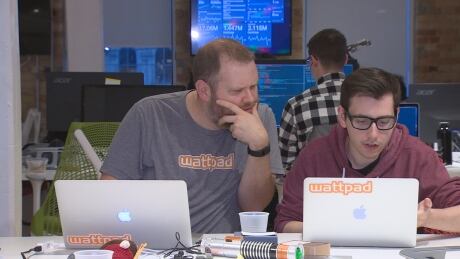 Staff at Toronto startup Wattpad help novice writers around the world get their stories to the site"s 45 million monthly readers. Wattpad Office