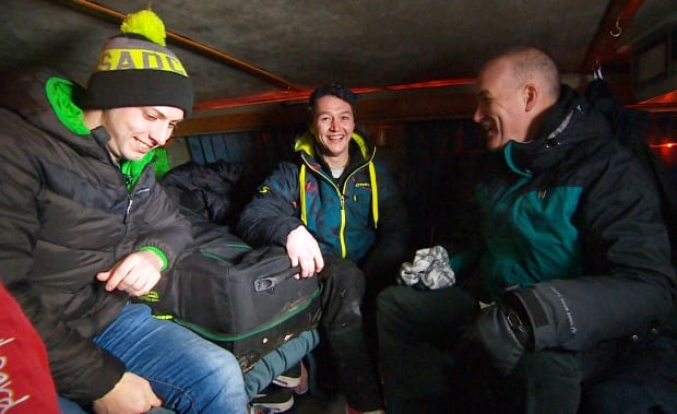 Inside van