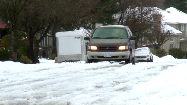 Van on Snow