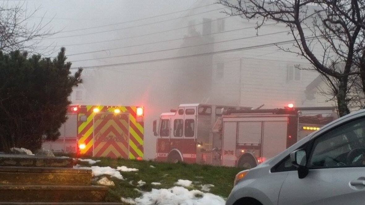 Crews battling fire consuming Glace Bay barber shop, apartments CBC News