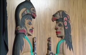 Victoria City Hall reconciliation carving