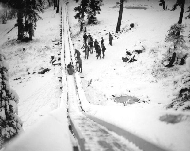 Sliding on Grouse Mountain