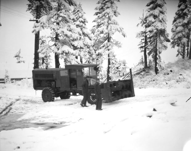 Snow clearing Tractor on Grouse Mountain