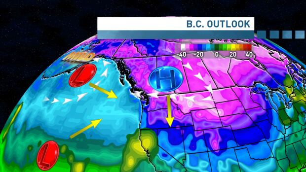 weather pattern Vancouver BC early January 2016 cold snow