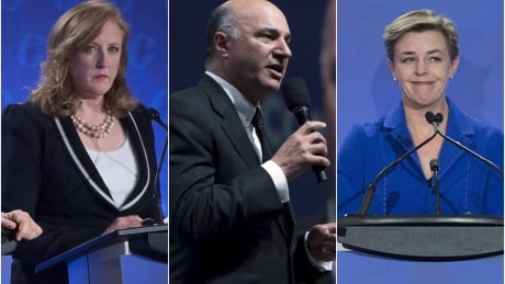 Conservative leadership candidate Lisa Raitt is taking aim at two rivals, accusing them of adopting Donald Trump-style tactics that would damage the party. Raitt-O'Leary-Leitch