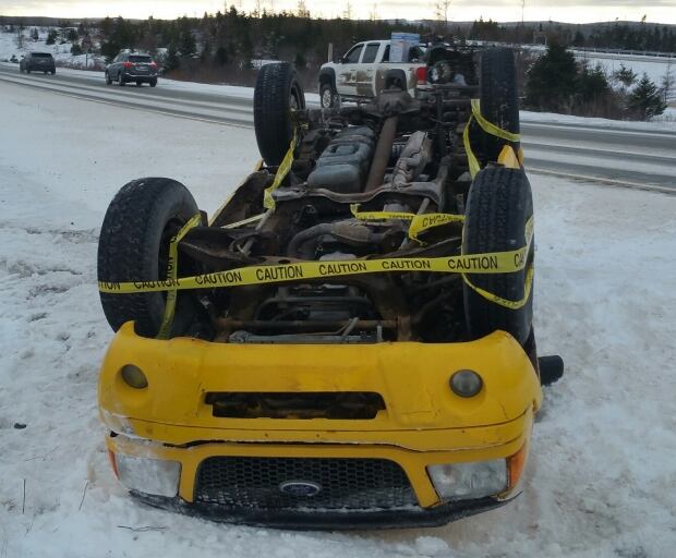 Yellow pickup truck Holyrood