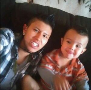 Rudy Kishayinew and son