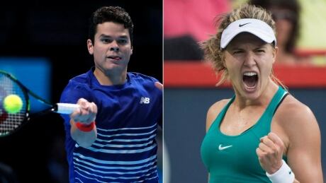 Milos Raonic, left, goes into the Australian Open as the No. 3 seed while Eugenie Bouchard is unseeded. Raonic-Bouchard-01122017