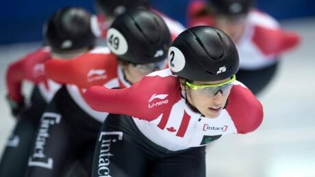 Marianne St-Gelais, pictured above in practice on Wednesday, won back-to-back national titles with her second gold-medal performance of the week on Saturday. st-gelais
