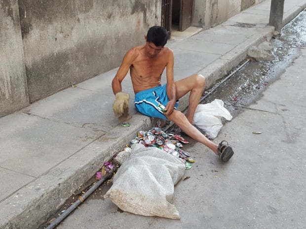 Cuban man on street