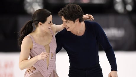Tessa Virtue and Scott Moir celebrate their winning performance at the 2017 National Skating Championships in Ottawa on Saturday. Virtue-Moir-21012017