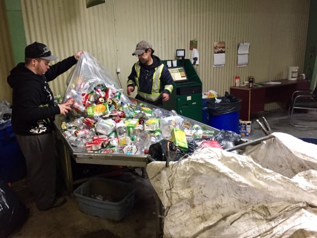 Customer drops off recycling a depot in HVGB