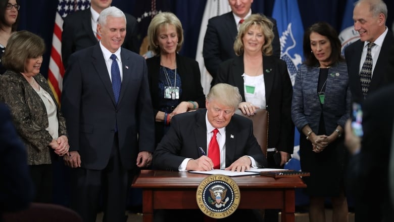 President Trump signed an executive order and three memoranda over