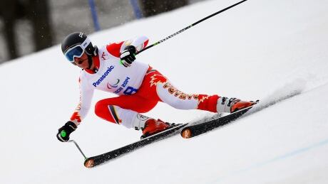 Mac Marcoux, pictured at the 2014 Olympic Games in Sochi, Russia, has won back-to-back gold medals at the the world para-alpine skiing championships in Tarvisio, Italy. Marcoux-Mac-03082014
