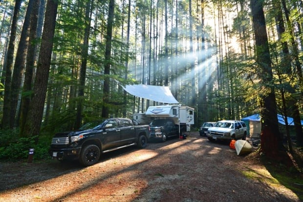 Campers at Gordon Bay Provincial Park on Vancouver Island.