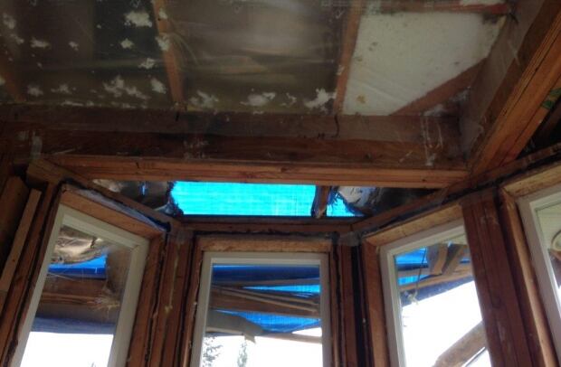 Hole in Mission home roof
