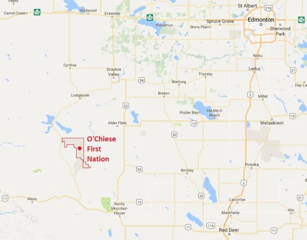 OChiese First Nation Map