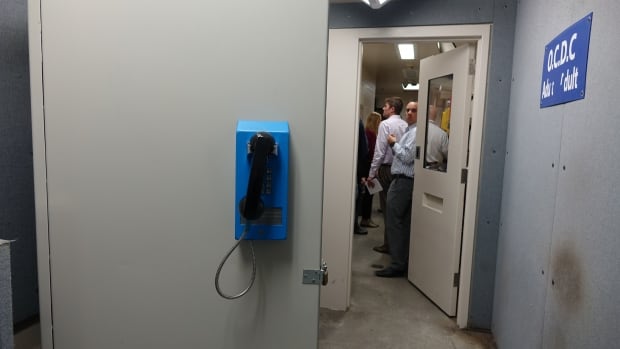 A phone inside the Ottawa-Carleton Detention Centre. Inmates can only make outgoing collect calls inside provincial jails, and the province gets a commission from each one of those calls.