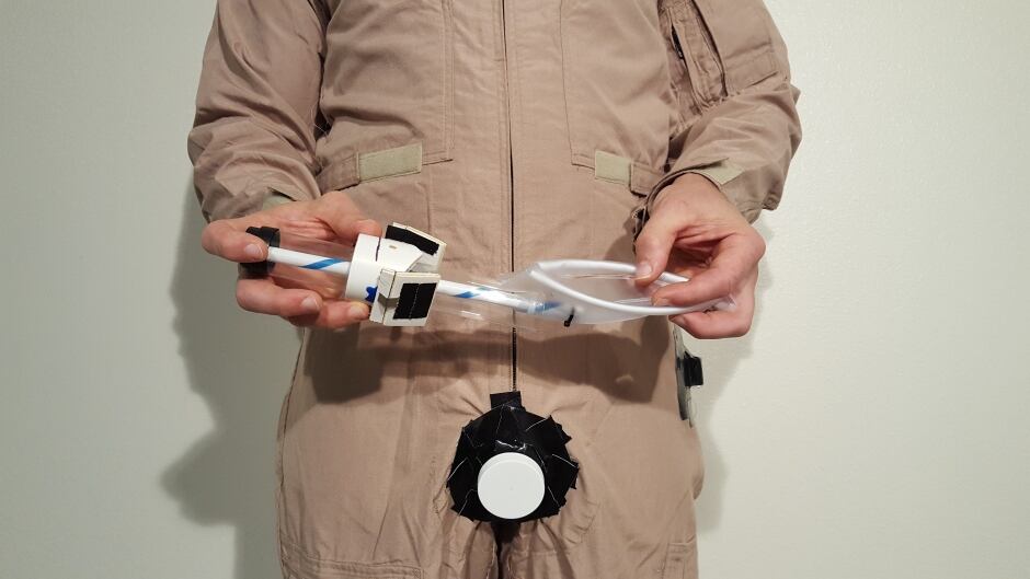 Dr. Thatcher Cardon's winning NASA's Space Poop Challenge design.