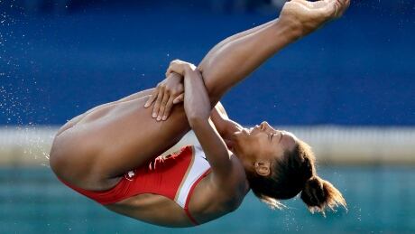 Canada's Jennifer Abel, pictured at the 2016 Rio Olympics, won a synchro gold with new partner Mélissa Citrini-Beaulieu at the Grand Prix event in Germany on Sunday. Diving Jennifer Abel