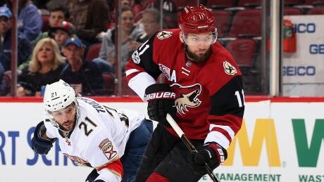 Arizona traded centre Martin Hanzal, pictured above, and Ryan White to Minnesota on Sunday in exchange for several draft picks. hanzal