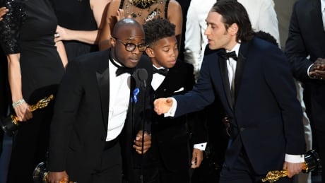 Director Barry Jenkins and the cast and crew of Moonlight accept the Best Picture award onstage during the 89th Annual Academy Awards at Hollywood & Highland Center on Sunday. Barry Jenkins