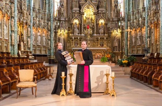 British photographer Rip Hopkins at Ottawa's Notre-Dame Cathedral