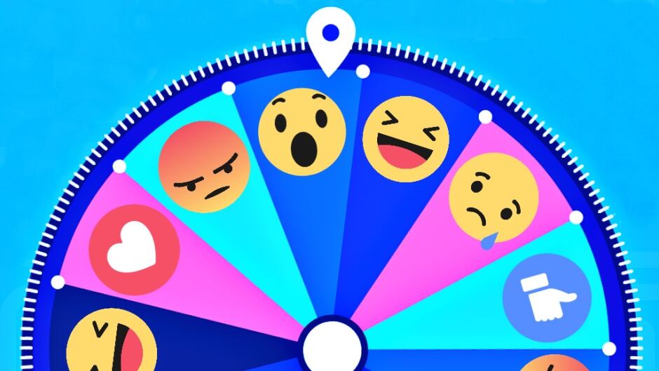 Spin the wheel of Facebook emotional reactions!