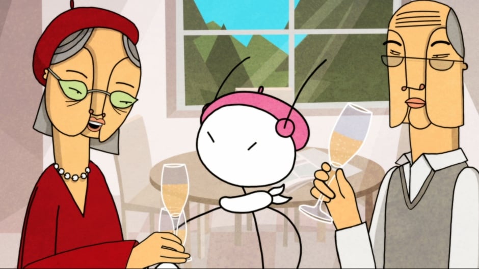 A still from Ann Marie Fleming's new animated film, Window Horses.