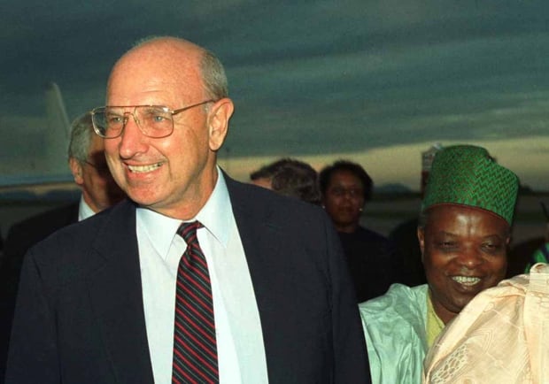 U.S. ENVOY THOMAS PICKERING ARRIVES IN NIGERIA.